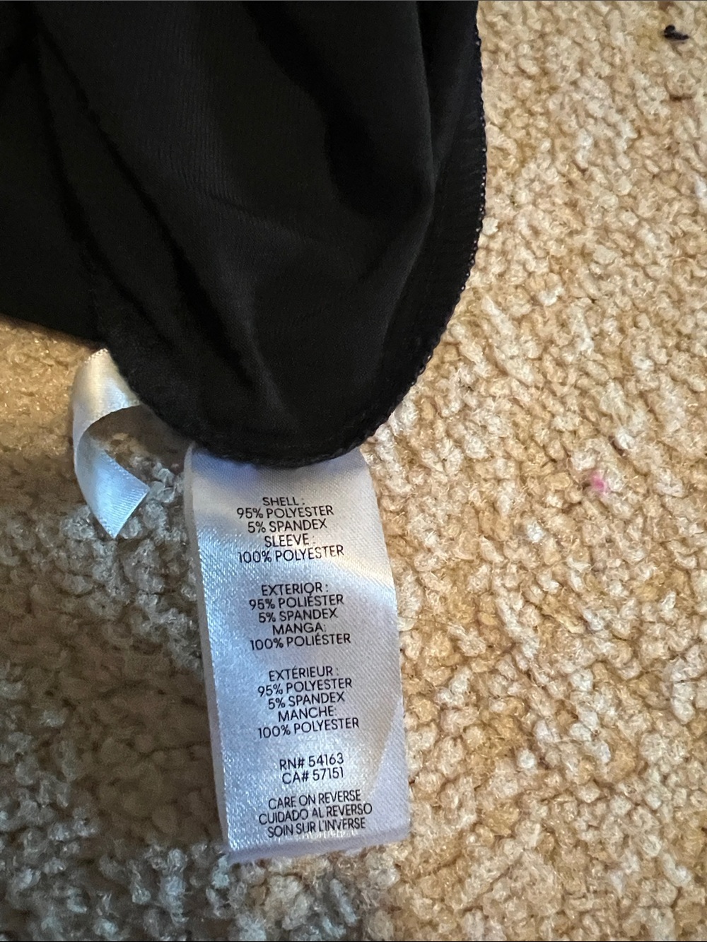 Calvin Klein Black Puff Sleeve V-Neck Blouse - Picture 5 of 5